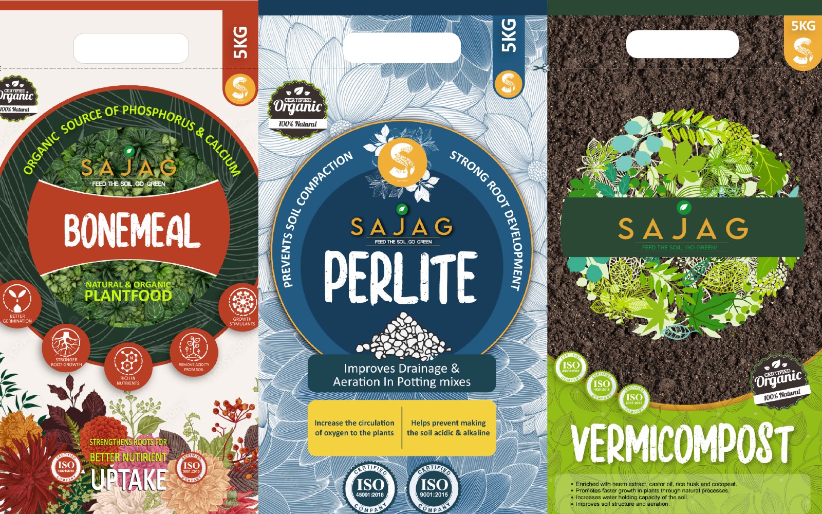 sajag organics product designing background